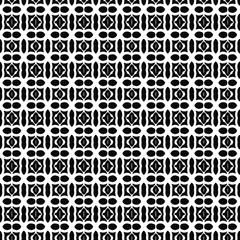 Geometric vector pattern with triangular elements. Seamless abstract ornament for wallpapers and backgrounds. Black and white colors.