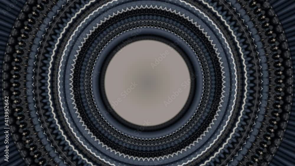 Poster abstract corridor with shining, blinking rings, seamless loop. animation. glowing circles creating a