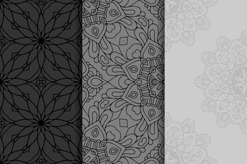 Collection seamless pattern in ethnic style