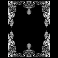 black and white frame