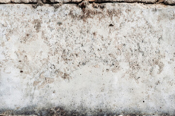Background old surface, vintage wall with white block close-up, grungy texture.
