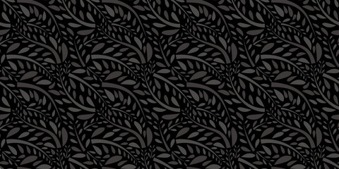 Fototapeta na wymiar Organic motif, botanical motif background. Seamless pattern.Vector.スタイリッシュな有機的パターン
