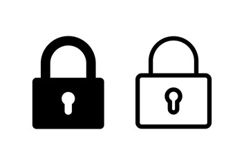 Lock icon set. Padlock icon vector. Encryption icon. Security symbol