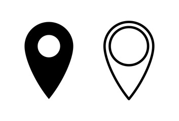 Pin icon set. Location icon vector. destination icon. map pin