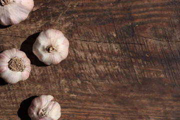 garlic on a board