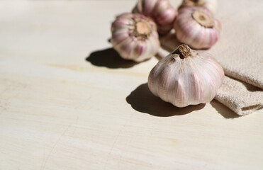 garlic on a board