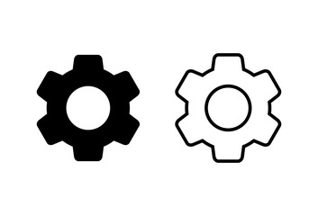 Setting Icon set. Cog Settings Icon Symbol