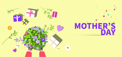 Concept illustration vector of mothers day. 