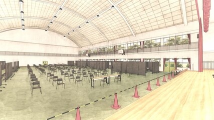 体育館 学校 コンサート 音楽会 イラスト14 Wall Mural 啓文 佐々木 体育館 学校 コンサート 音楽会 イラスト14 Wall Mural 啓文 佐々木
