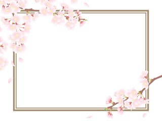桜の四角いフレーム