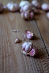 garlic on a board