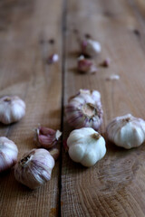 garlic on a board