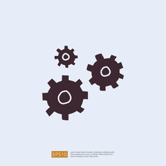 mechanical gear doodle icon for innovation idea concept. engineering related doodle sign symbol concept. solid style icon vector illustration