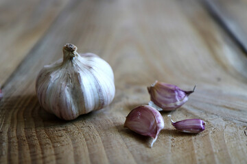 garlic on a board