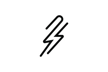 abstract thunder logo vector