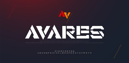 Abstract modern urban alphabet fonts. Typography sport, game, technology, fashion, digital, future creative logo font. vector illustration © geengraphy