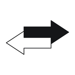 Double arrow icon design isolated on white background.