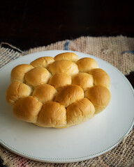 Roti Paung or sliders, one of the trademark of Terengganu, Malaysia. Freshly baked with flower fluffy shape.