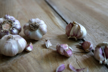 garlic on a board