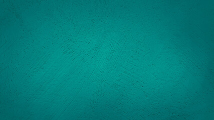 texture of plastered teal blue concrete wall. vignette modern background of brushed cement or stucco wall background use as background ,template ,banner ,advertising ,card.