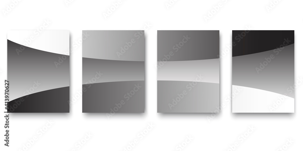 Poster modern banner with painting on four rectangles. vector image. abstract geometric background. stock i