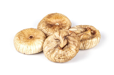 Dried figs isolated on white background