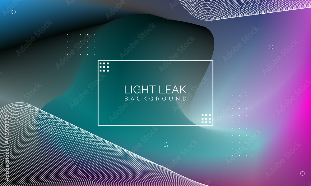Fototapete minimal glow fluid flow colorful abstract design for website advertising brochure background. modern