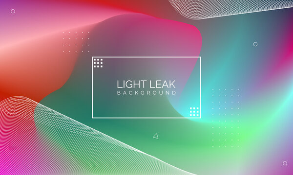 Minimal Glow Fluid Flow Colorful Abstract Design For Website Advertising Brochure Background. Modern Trendy Gradient Futuristic Element Multi Color Tone Illustration Concept. Elegant Light Leak.