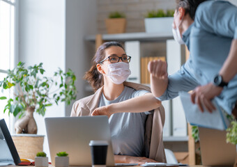 people working in office