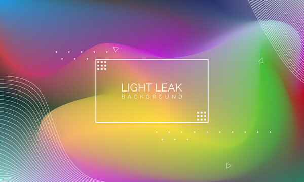 Minimal Glow Fluid Flow Colorful Abstract Design For Website Advertising Brochure Background. Modern Trendy Gradient Futuristic Element Multi Color Tone Illustration Concept. Elegant Light Leak.