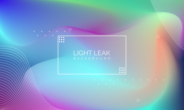 Minimal Glow Fluid Flow Colorful Abstract Design For Website Advertising Brochure Background. Modern Trendy Gradient Futuristic Element Multi Color Tone Illustration Concept. Elegant Light Leak.