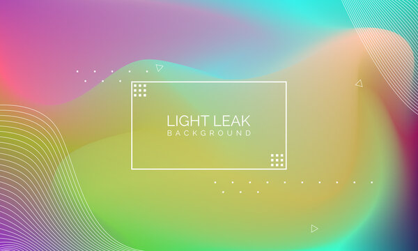Minimal Glow Fluid Flow Colorful Abstract Design For Website Advertising Brochure Background. Modern Trendy Gradient Futuristic Element Multi Color Tone Illustration Concept. Elegant Light Leak.
