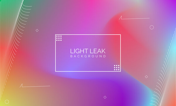 Minimal Glow Fluid Flow Colorful Abstract Design For Website Advertising Brochure Background. Modern Trendy Gradient Futuristic Element Multi Color Tone Illustration Concept. Elegant Light Leak.