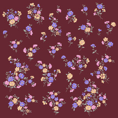 Beautiful flower illustration material collection,