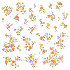 Beautiful flower illustration material collection,
