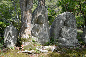 大覚寺　大沢池　石仏群　京都市嵯峨野