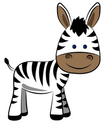 Obraz na płótnie Canvas lovely cute zebra cartoon