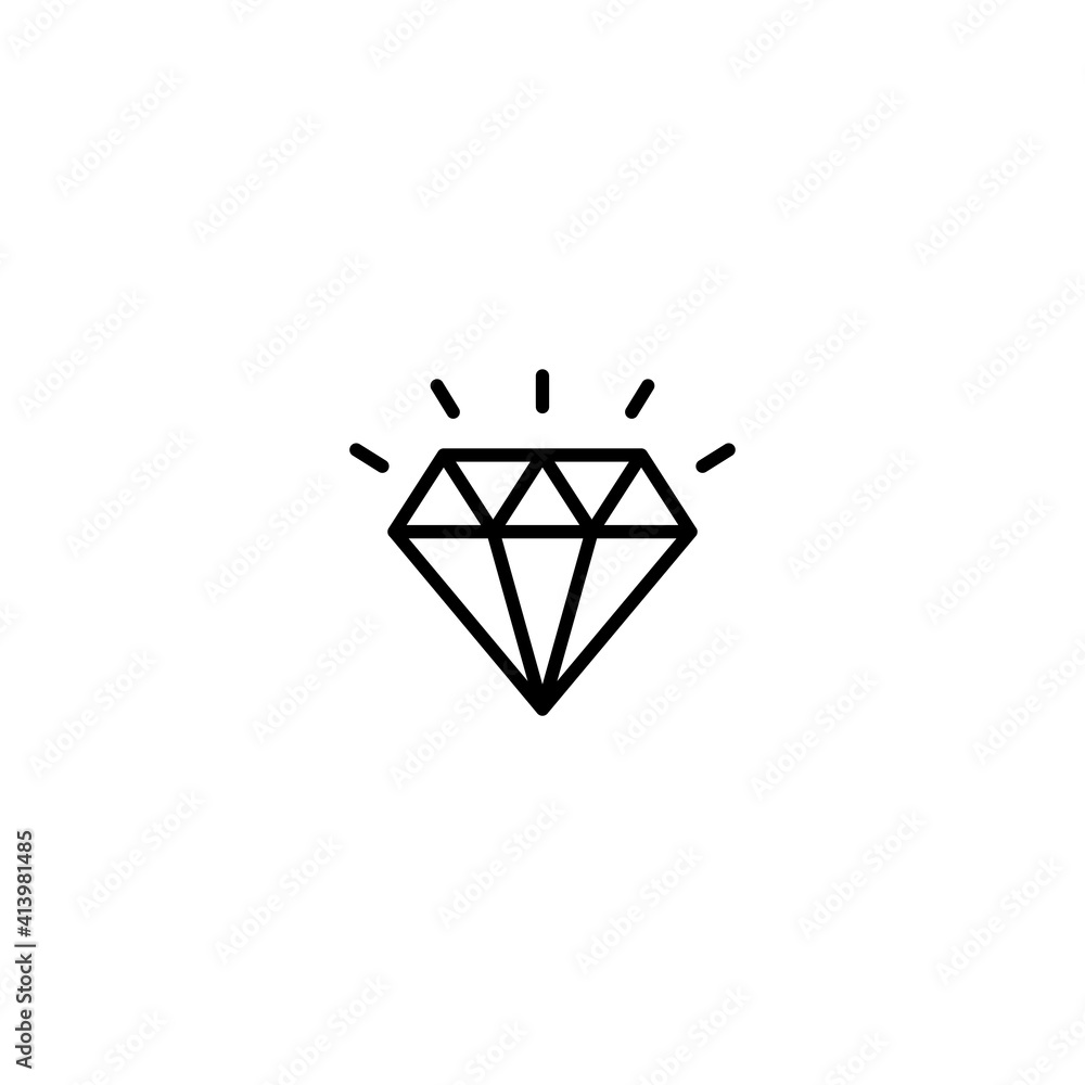 Poster dimond icon vector for computer, web and mobile app