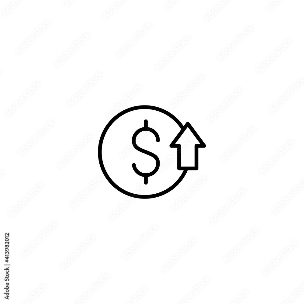 Poster cost reduction icon vector for computer, web and mobile apps