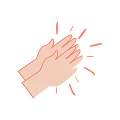 clapping hands celebration cartoon white background