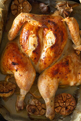 roasted chicken on a plate