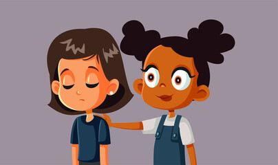 Little Girl Comforting her Sad Best Friend