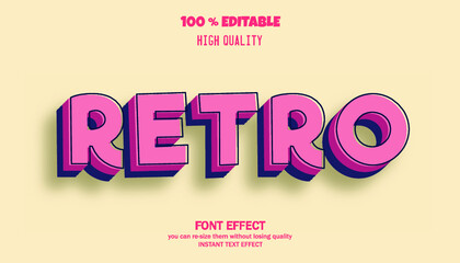 Fototapeta premium retro editable font effect