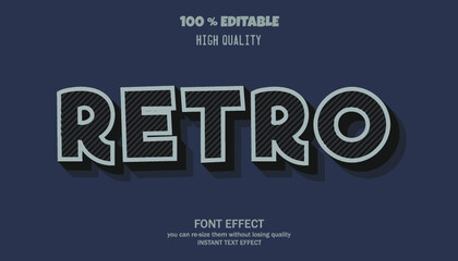 retro editable font effect
