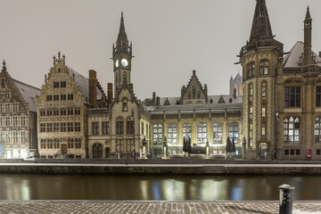 Obraz premium Graslei here next to the leie of Ghent