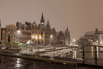 Fototapeta premium Graslei here next to the leie of Ghent