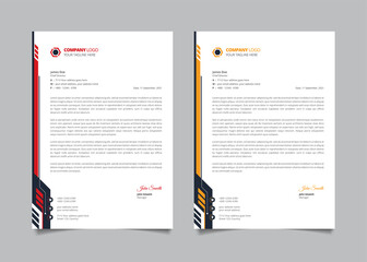 Simple elegant corporate business letterhead design template
