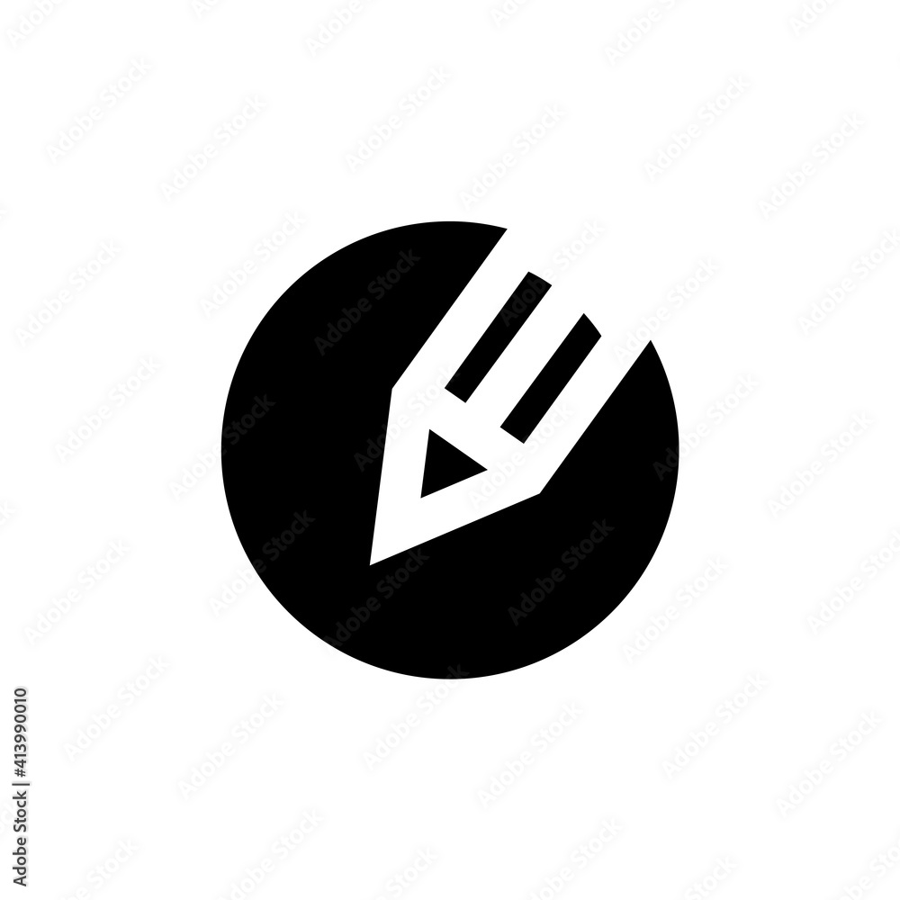 Poster pencil icon. edit symbol. editable stroke. simple illustration mobile concept app line icon and web 