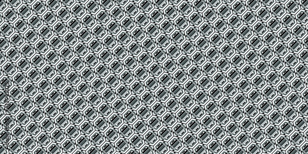 Poster abstract technology dark background with hexagons. modern vector texture illustration