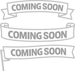 「COMING SOON」と書かれたバナーのセット
